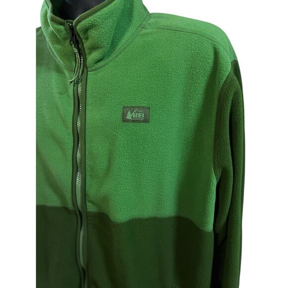 REI Co-Op Trailmade Men’s Fleece Full Zip Jacket Size XL Green/Army Green - Picture 3 of 11